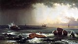 Famous Sea Paintings - Hazy Sunrise at Sea
